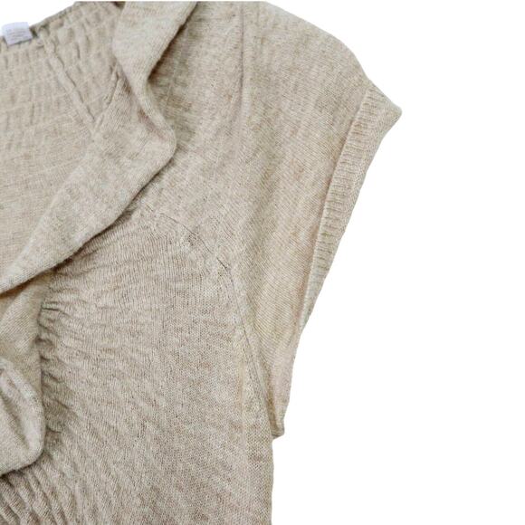 Anthropologie Size S Ruffle Knit Sweater Dress Wool Cashmere Cream - Picture 9 of 9